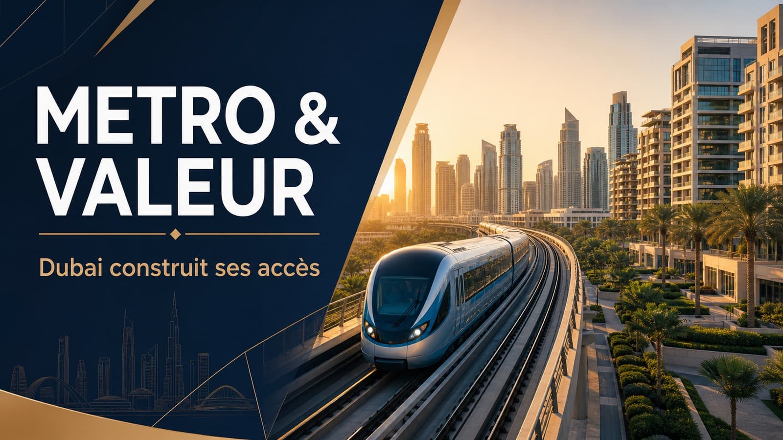 Illustration : Dubai Metro Blue Line : signal immobilier ?